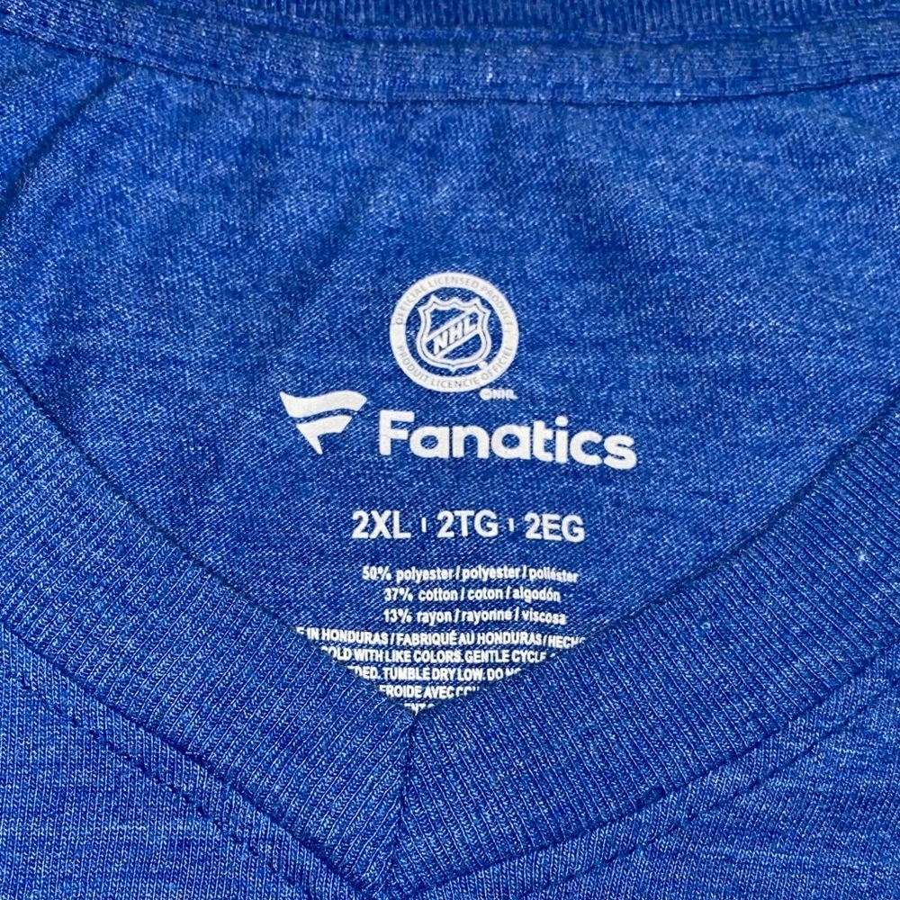 Women's 2X Fanatics Royal Blue Tampa Bay Lightning Tee. - Picture 2 of 5